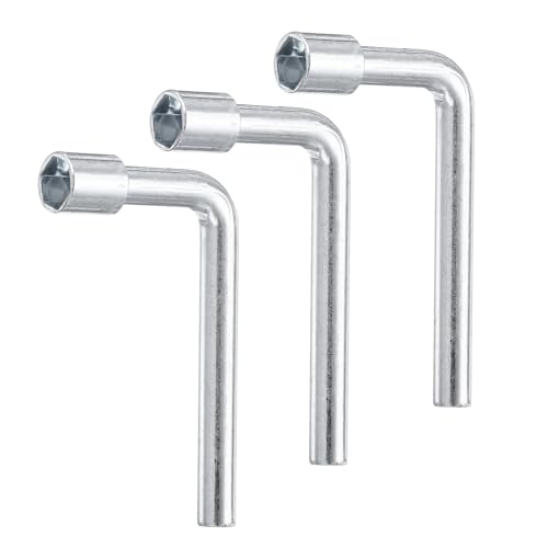 QUARKZMAN 3 Piezas De Llave De Vaso Hexagonal En Forma De L De 8mm Métrica De Acero Al Carbono De Un Solo Extremo De 6 Puntos Para Reparaciones Generales Mantenimiento