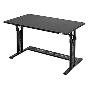 Bauhutte( バウヒュッテ ) ゲーミングデスク 昇降式 PCデスク (幅 100 × 奥行 60 高さ 59~80 cm ) ブラック BHD-1000M