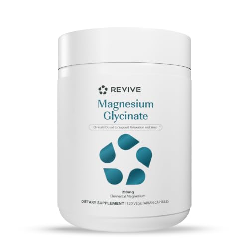 Image of Revive MD Pure Magnesium Glycinate - High Absorption Supplement for Relaxation, Stress Relief, Sleep & Memory Support - 120 Veg Capsules