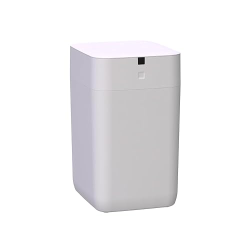 Kroey Bote de basura inteligente de 4 galones con embalaje automático y bolsas de basura para cambio, tapa activada por sensor para el hogar,