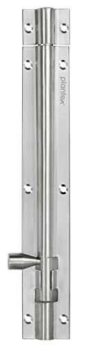 Image of Plantex Stainless Steel Tower Bolt /Tower Bolt for Home,Offices Doors and Windows /Tower Bolt for Main Door /Door Latch /Kundi /Chitakini /Door Latch for Windows - Pack of 2 (Matt Finish, 8 inch)