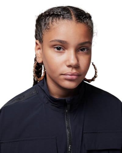 Jordan Nike Air Big Kids' Girls' Jumpman Woven Taping Jacket (Black)3