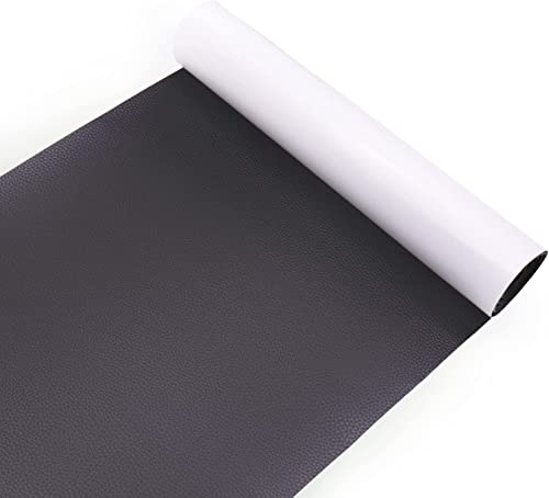 Kit de patch en cuir autocollant Panngu Premium - Patch de réparation en cuir autocollant - Pour canapé, fissures, brûlures, accessoires de siège auto (noir, 40 cm x 120 cm) Cover