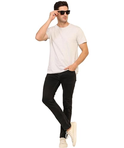 Image of Unisex Round Neck Plain T-Shirt | Combed Bio-Washed Ring Spun Cotton for Men & Women, Short Sleeves