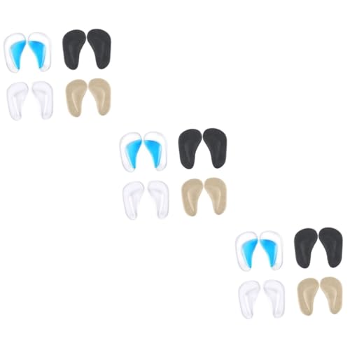 NOLITOY 12 Pairs Arch Pad Arch Gel Cushion Foot Arch Gel Insoles Arch Gel Pad Shoes Arch Gel Insoles Shoes Foot Arch Support Foot Arch Support Cushion Foot Arch Support Pad