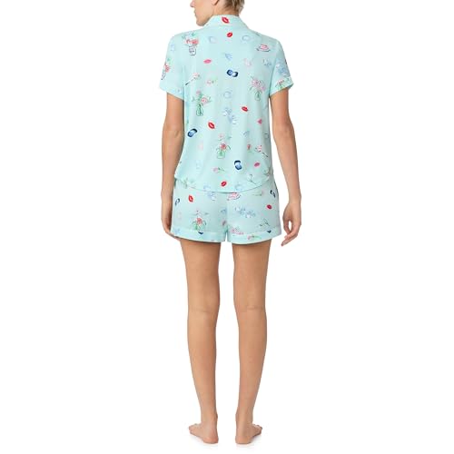 Image of kate spade new york Short Sleeve Knit Shorty Pj Set