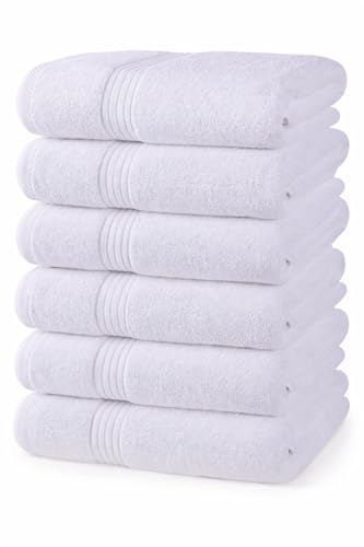 Image of Utopia Towels Luxury Hand Towels Set, (16 x 28 inches) 100% Ring Spun Cotton, Lightweight and Highly Absorbent Towels for Bathroom, Travel, Camp, Hotel, and Spa (White) (60 Pack)