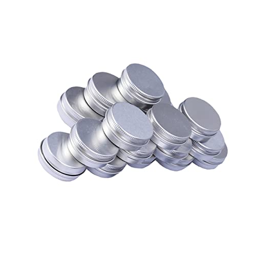 TOVINANNA 24pcs Aluminum Box Paste Box Travel Jars Empty Jar Pot for Cosmetic Bottle Lids for Makeup Pomade Storage and for Creams Use