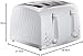 Russell Hobbs Honeycomb 4 Slice Toaster (Independent & Extra wide slots with high lift, 6 Browning levels, Frozen/Cancel/Reheat function, Removable crumb tray, 1500W, White textured high gloss) 26070