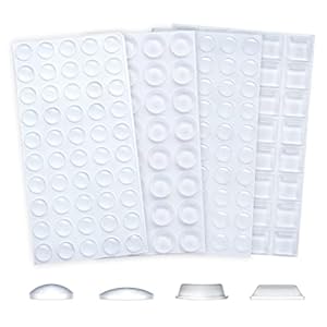 VABNEER Autoadesivo Tamponi Porta Paraurti, 172 Pz Gommini Trasparenti Paracolp, Ammortizzatore di Colpi Proteggi Muro, Porte, Cassetti, Armadi