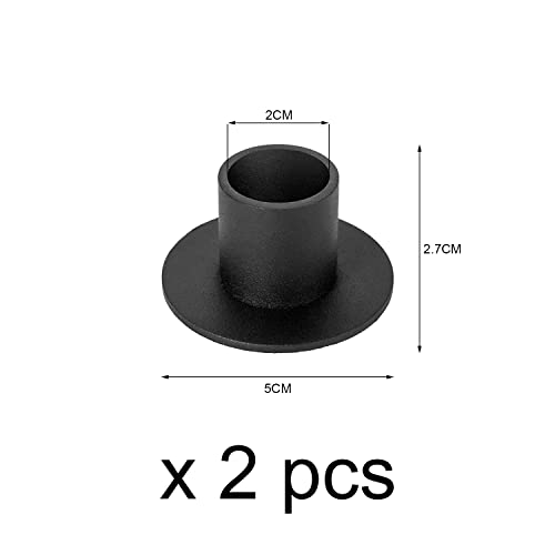 NINVVS 2 Black Iron Retro Candlesticks, Perfect for Special Occasions Wedding, Birthdays, Parties, Weddings, Christmas Decorations - Image 2