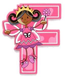 Image of Vinsani Wooden Fairy Alphabet Letters Personalised Bedroom Wall Door Name (F)
