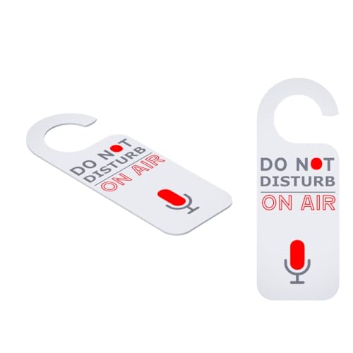 Image of SIGNKRAFT3D ON AIR Door Hanger – Do Not Disturb Sign for Home Office, Studio, Podcast & Livestream | Waterproof, Eco-Friendly | Privacy Sign for Recording & Broadcasting (DND ON AIR, White)