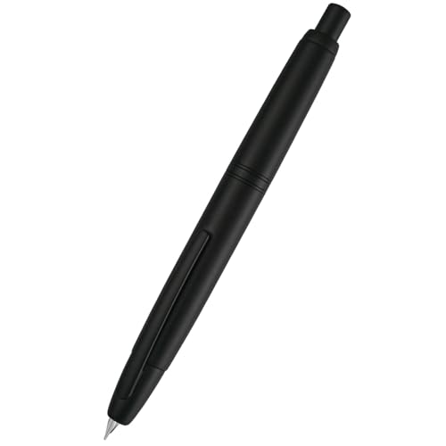 Jinhao 10 Capless Fountain Pen with Box,Matte Black Retractable Fine Nib Ink Pen with Converter Writing Set
