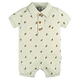 Gerber Baby Boys Cotton Polo Romper, Turtle, 18 Months