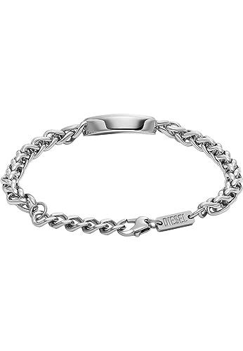 Diesel Herrenarmband in 2 Farben aus Edelstahl mit Karabinerverschluss – Ansicht 2