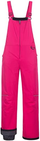 CREATMO US Snow Pants Kids Girl Youth Ski Skiing Snowboarding Bib Rose Red 10/12