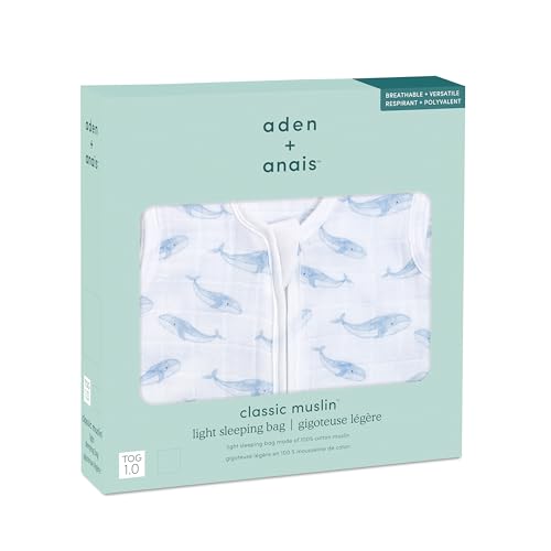 Image of aden + anais Baby Sleeping Bag, Wearable Swaddle Blanket for Girls & Boys, Newborn Sleep Sack, Breathable & Lightweight