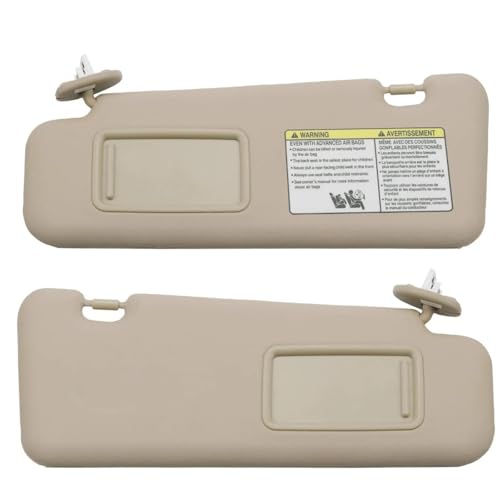 Pare-soleil voiture beige pour Toyota Highlander 2008-2013 avec miroir