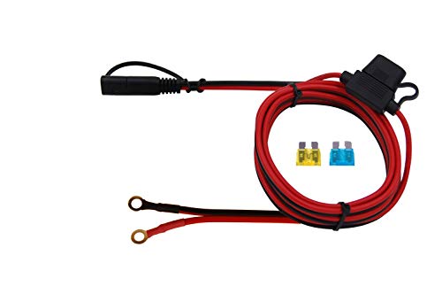 Cuzec 6Ft/1.8M 16Awg Ring Terminal To Sae Harness Quick Connect/Disconnect Assembly, 15A Fuse (Cu10300B) #TOP4