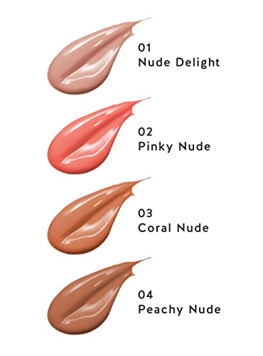Nude Look Natural Shine Lip Gloss - Light-Feeling, Super Moisturizing, And Glides On Easily Natural Lip Gloss (01) #TOP4