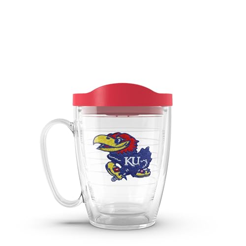 Tervis Made in USA Double Walled University of Kansas UK Jayhawks Insulated Tumbler Cup Keeps Drinks Cold & Hot, 16oz Mug, Primary Logo