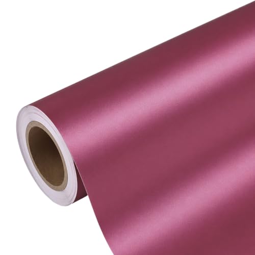 Image of WISDOM Pink Metallic Peel and Stick Wallpaper Self Adhesive Decorative Waterproof, Easy to Clean & Removable Vinyl Sticker for Kitchen Cabinets, Furniture, Wardrobe & Home Decor (20X96 in)