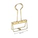 32mm Gold Metal Clips, Hollow Tail Paper Clamps for Office School Home Use, 50Pcs Office Supplies
