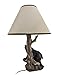 Zeckos Black Bear and Tree Table Lamp with Shade 20 in.