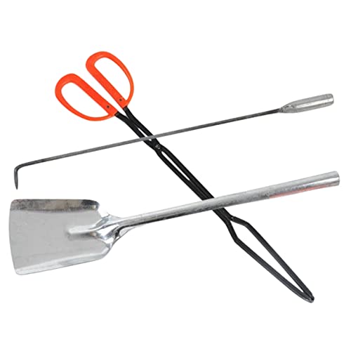 1 Juego de pala for hollín, parrilla for barbacoa, pala for carbón portátil, estufa, pala for carbón, pinza for carbón, cocina, pinza larga, chimenea portátil, herramienta for barbacoa al aire libre,