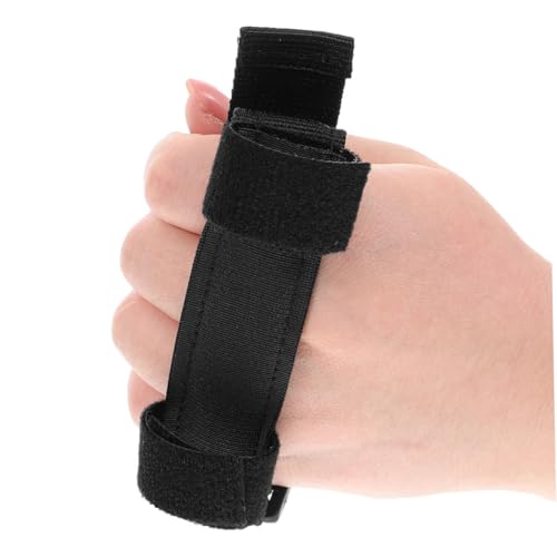 TOVINANNA 2st Behinderte Manschette Handschlaufenhilfe Für Besteck Verstellbare Handschlaufe Essmanschette Für Ältere Menschen Esshilfemanschette Universelle Esshilfe Black Nylon