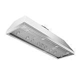 60-inch Range Hood Insert, CT Copper Tailor Built-In Vent Hood Ducted with 4-Speed Fan, 1260 CFM, LED Light, Dishwasher-safe Baffle Filter, in Stainless Steel