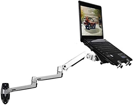 Sunter98 XSJ8013WT Wall Mount Laptop Holder Ultra Long Arm Aluminum Mechanical Spring Full Motion Laptop Mount Arm Monitor Holder Lapdesk