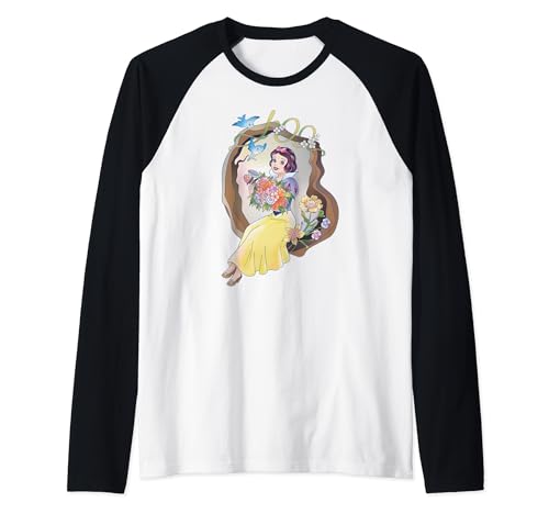 T-shirt Snow White Disney 100 Raglan en coton premium avec finitions soignées