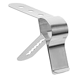 CHICAMPERA Thermometer Befestigungsclip Fleischthermometerhalter Grillclip Sondenhalter Clip Edelstahl Clip Für Sondenthermometer Kaffee Gadgets Thermometer Topf Clip Silber