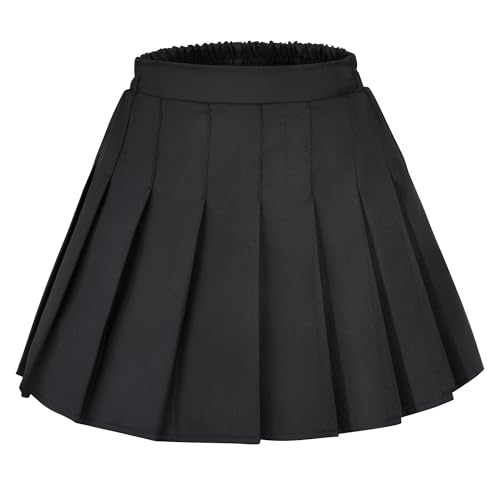 Rbenxia Uniform Skirts for Girl High Waisted Pleated Skirt Elastic School Uniform Tennis Skater...