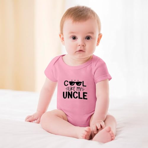 Cool Like My Uncle Newborn Boy Outfits Short Sleeve Baby Boy Romper White Baby Clothes2