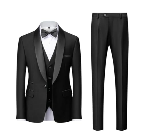 Men's Casual 2-Piece Business Suit Slim Fit Blazer Pants Fashionable Wedding Party Tuxedo2