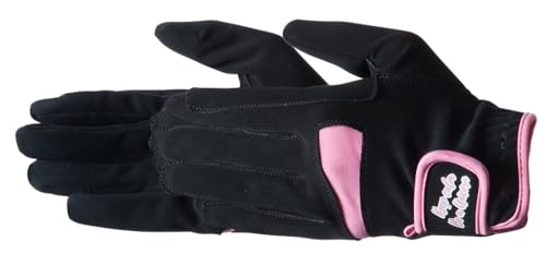 PFIFF 102534 Ridhandske för barn Unicorn, svart-rosa 8