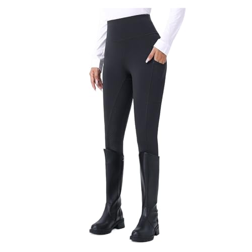 Pantalon équitation femme antidérapant à poche extensible