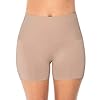 Leonisa Moderate Compression High Waisted Shorts for Women - Invisible Anti Chafing Womens Shapewear Tummy Control Beige