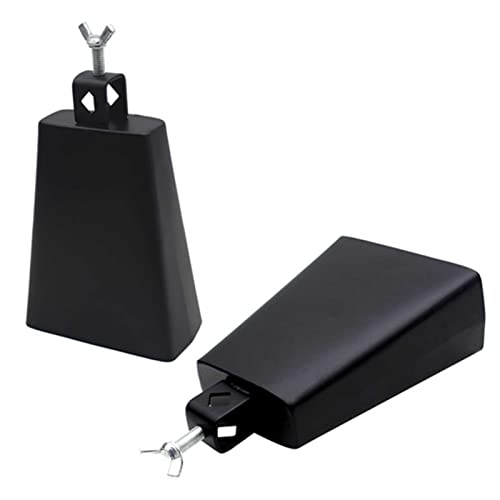 6In Metal Percussion Cowbell Black Drum Accessories With Stick For Percussion Lover #TOP7