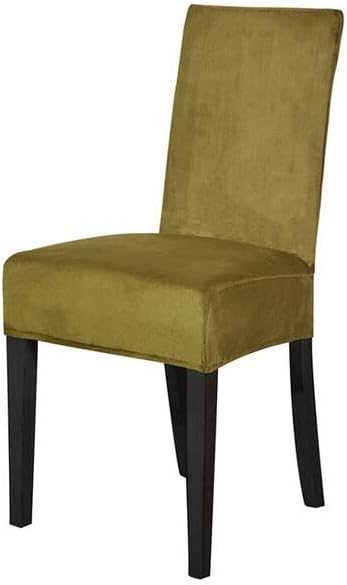 Miniatura 4 de Juego de fundas de terciopelo elástico para sillas de comedor, para sala de estar, boda, hotel y banquete, color negro (paquete de 6)