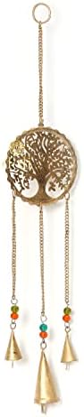 DULI Metal Windchime Wall Hanging, Feng Shui, Wall Art, Wall Decor, PositiveVibes, Rustic Wall Hangings, Wall Art, Diwali Decor, Home Decor Hanging Bells (MetalWallHanging-SmallTreeofLife)