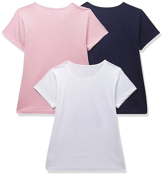 Image of Clotth Theory Girls Super Combed Cotton Regular Fit Round Neck Printed Short Sleeve Tshirt -Combo Pack of 3