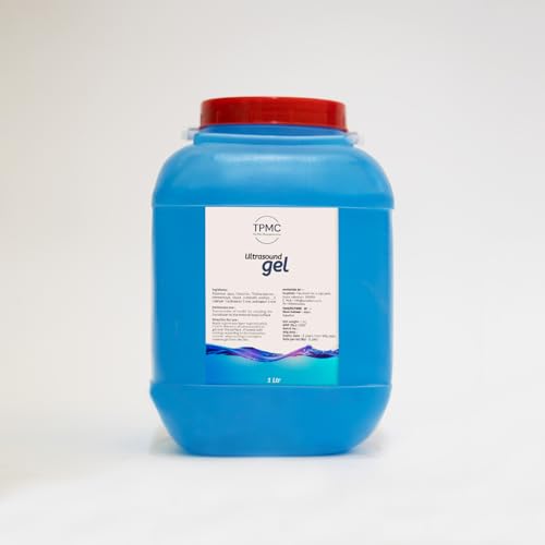 Ultrasound Gel 5 Litre Jar (Blue) for Physiotherapy,Ultrasound Treatment – Includes Free 250ml Ultrasound Gel – Non-Staining,Conductivity, Medical, Clinics Therapy (5000ml)