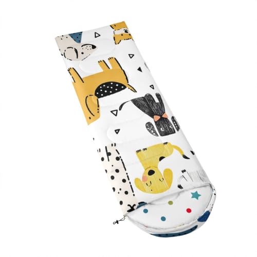 Bolsa de Dormir Feelyou Butterfly para Niños y Niñas, Flores Brillantes, Morado y Blanco, Ligera, Impermeable y Portátil para Camping y Actividades al Aire Libre miniatura 3