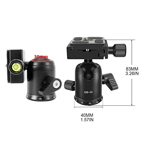 Rótula de bola QB-30A con centro de baja gravedad para trípode de cámara réflex 2