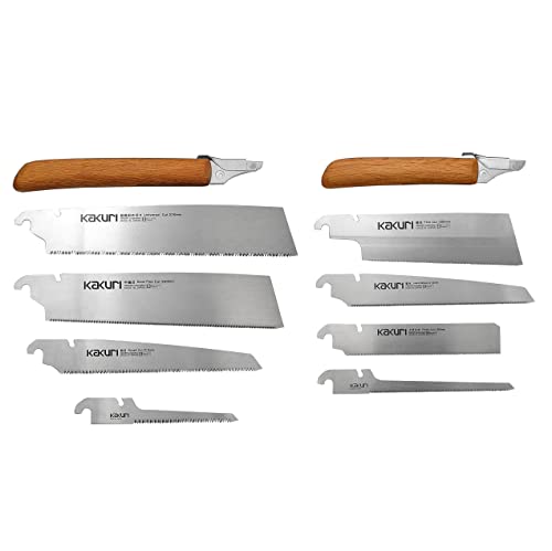 Kakuri Japanese Pull Saw 10.5 Inch, Crosscut & Rip Cut Universal Saw, Woodworking Japanese Hand Saw Kataba, Oil Finished Red Oak Handle, Made In Japan (40351) #TOP5
