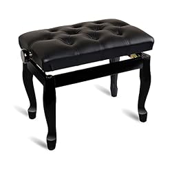 KOIAMVZW Tabouret de Piano en Simili Cuir réglable en Hauteur, Banc de Piano de Luxe en Bois, siège de Clavier rembourré Professionnel Solo, Bois Massif, avec Un Excellent Cuir Respirant - Les Beatles, Paul McCartney, John Lennon, RIngo Starr, George Harrison